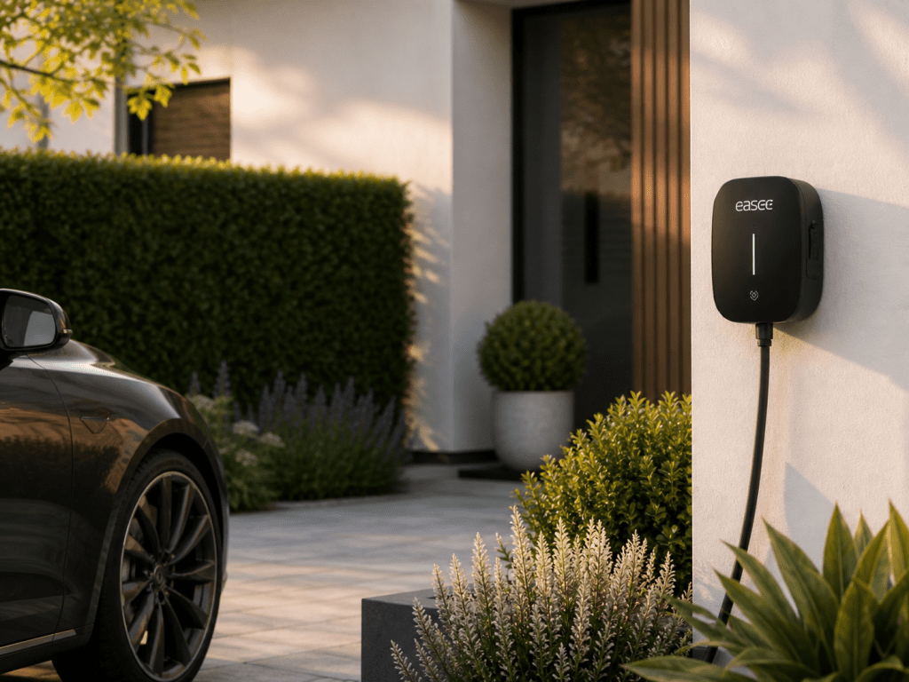 Laadpaal aan woning voor elektrische auto